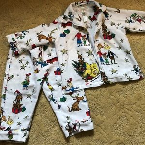 Pottery barn kids Dr.Seuss The Grinch Christmas pajamas.